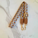 Checkered Crossbody Phone Lanyard - Pink Sweetheart
