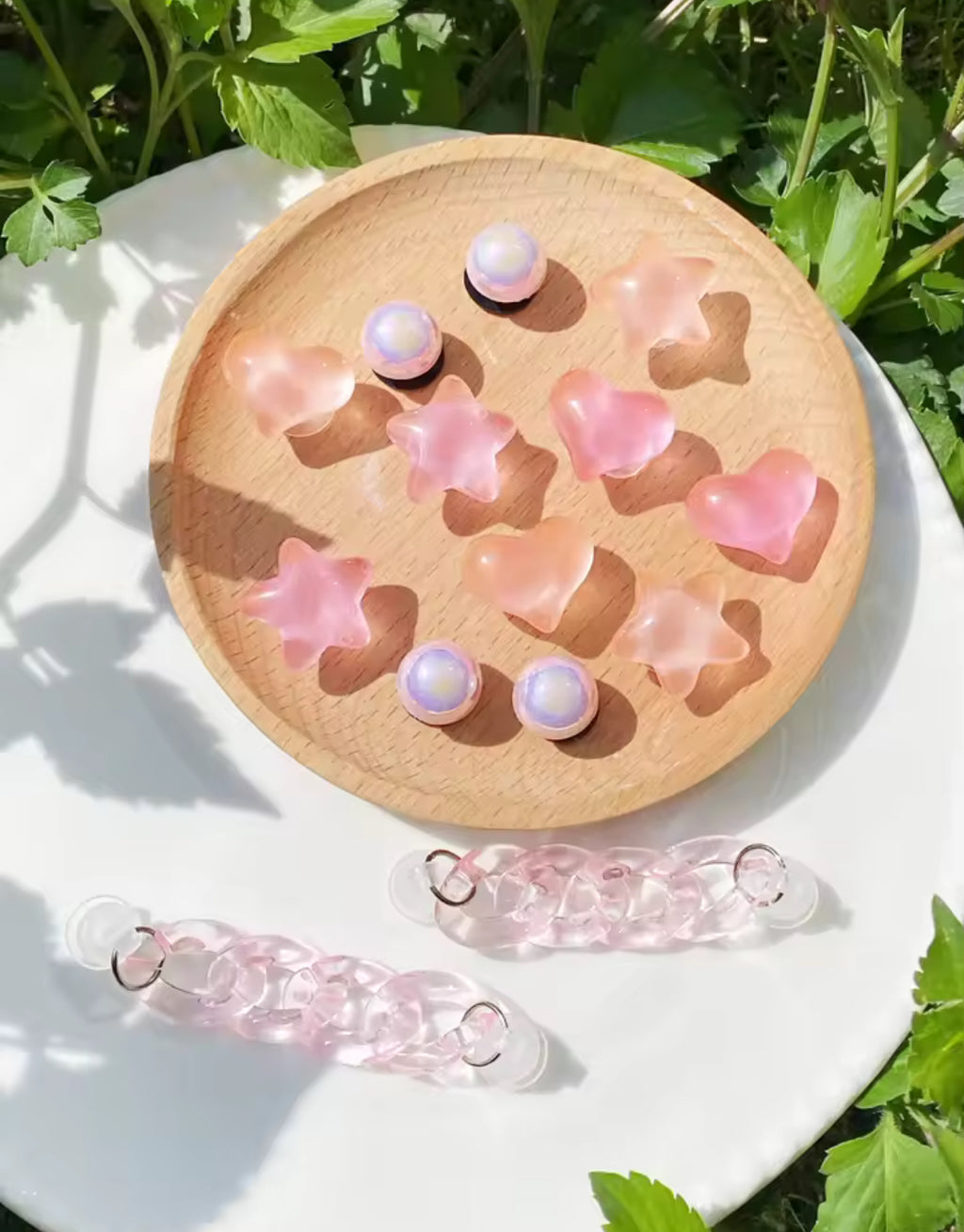Peachy Pink Sorbet Clog Charms Set