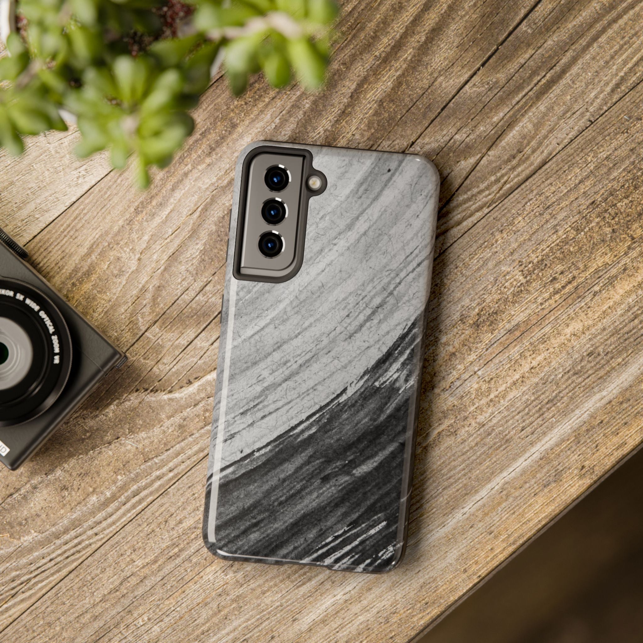 Black & Gray Phone Case (Apple & Android)