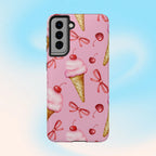 Cherry on Top Ice Cream Phone Case (Apple & Android) - Pink Sweetheart