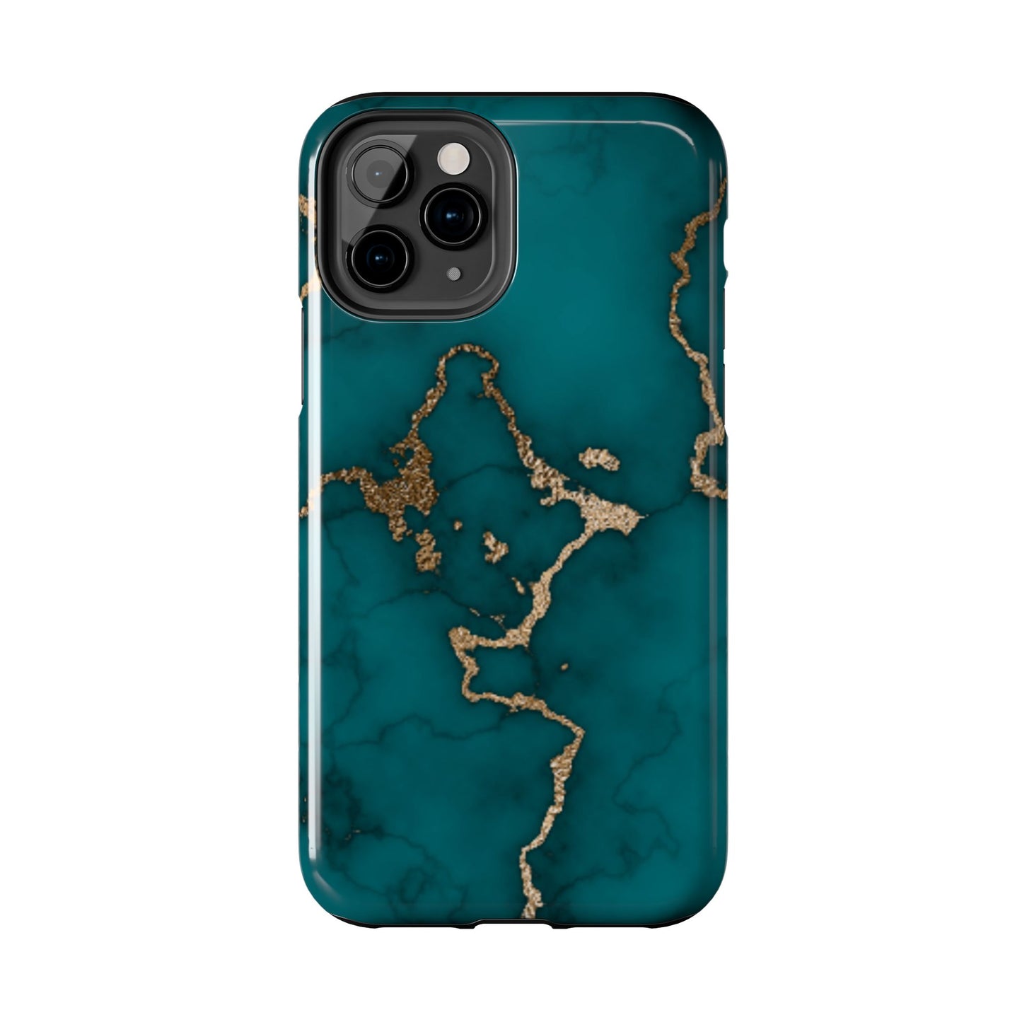 Green & Gold Marble Phone Case