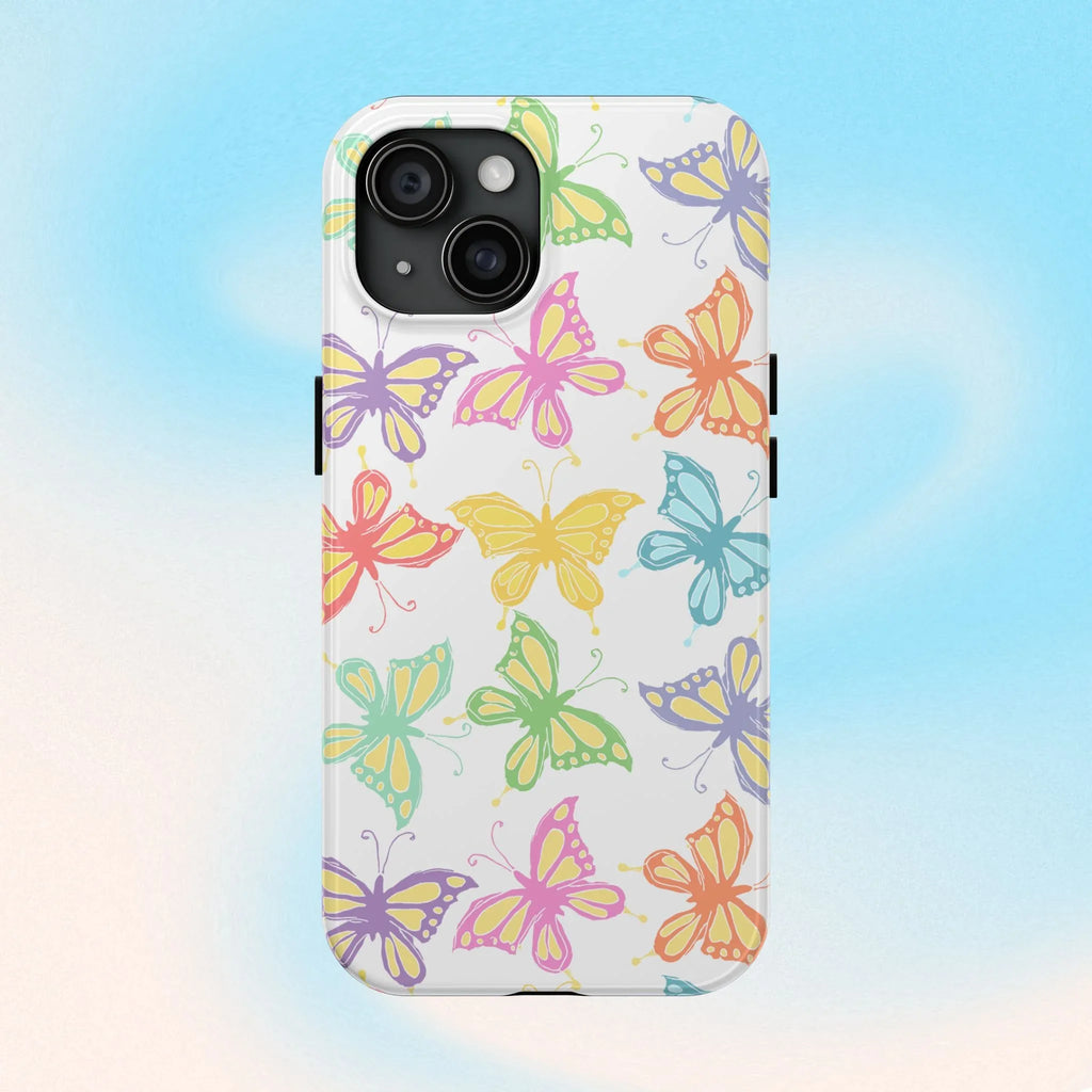 Busy Butterflies Phone Case (Apple & Android) - Pink Sweetheart