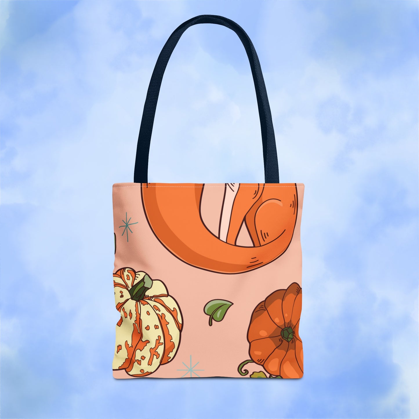 Foxy Pumpkin Patch Tote Bag