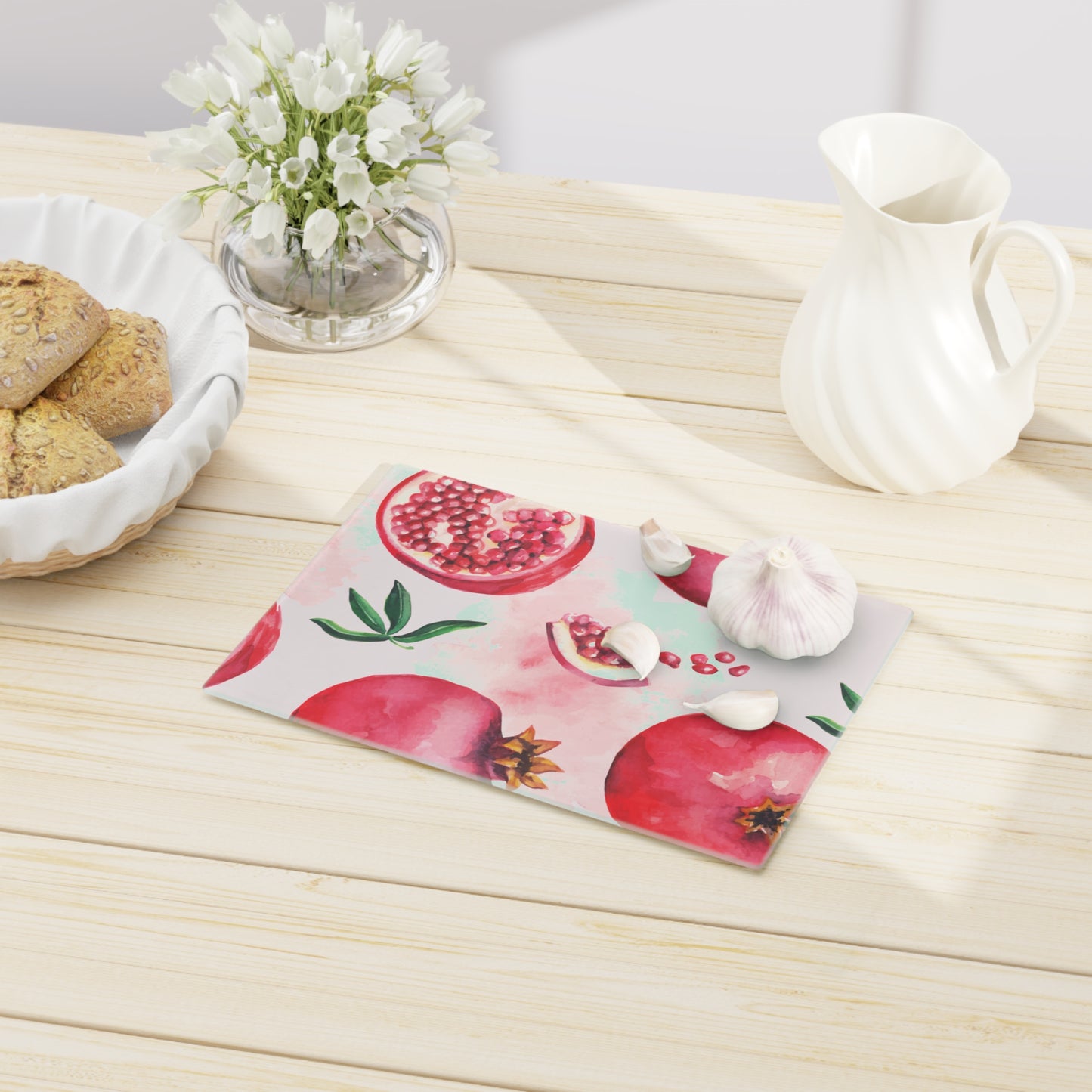 Pomegranate Glass Cutting Board