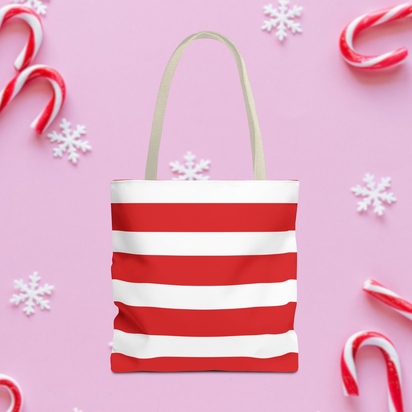 Red & White Peppermint Tote Bag