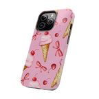 Cherry on Top Ice Cream Phone Case (Apple & Android) - Pink Sweetheart