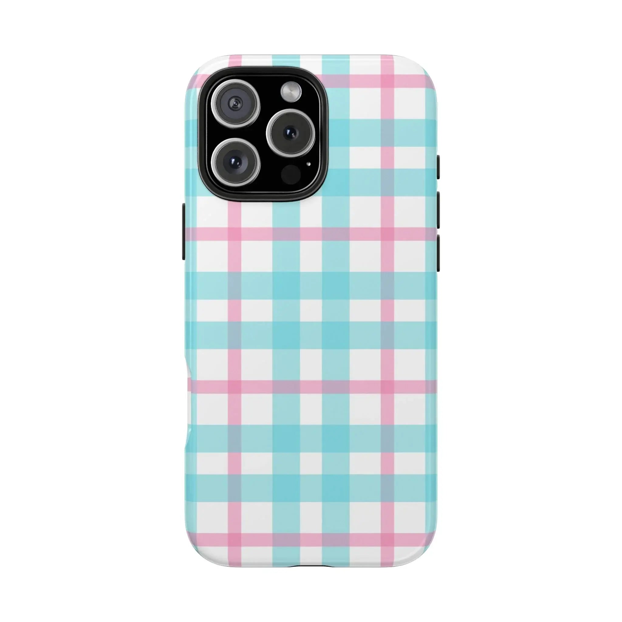 Pastel Gingham Phone Case (Apple & Android) - Pink Sweetheart