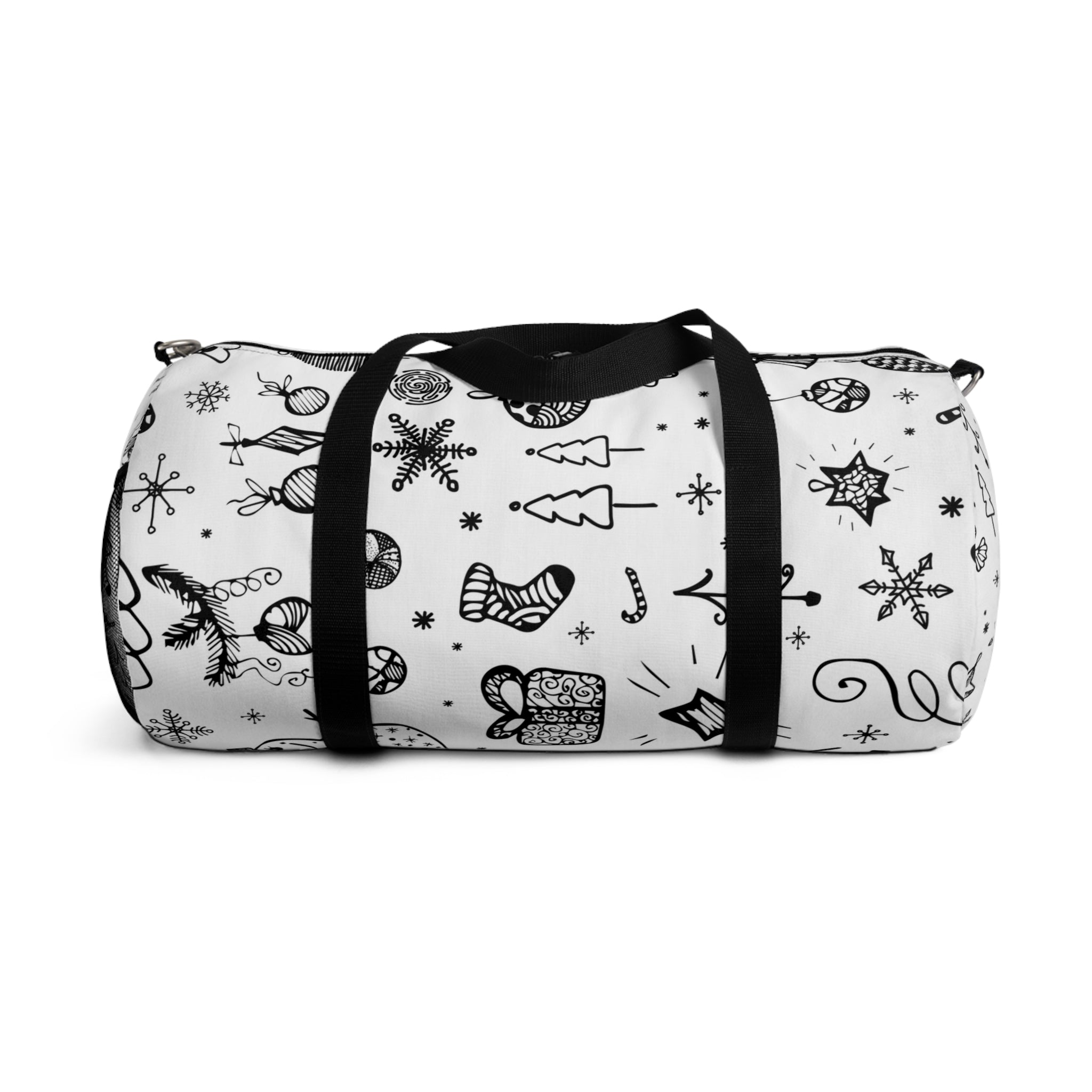 Black and White Christmas Duffel Bag