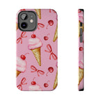 Cherry on Top Ice Cream Phone Case (Apple & Android) - Pink Sweetheart