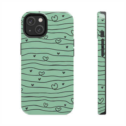 Scribble Love Hearts Phone Case