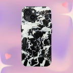 Black & White Shattered Phone Case (Apple & Android) - Pink Sweetheart