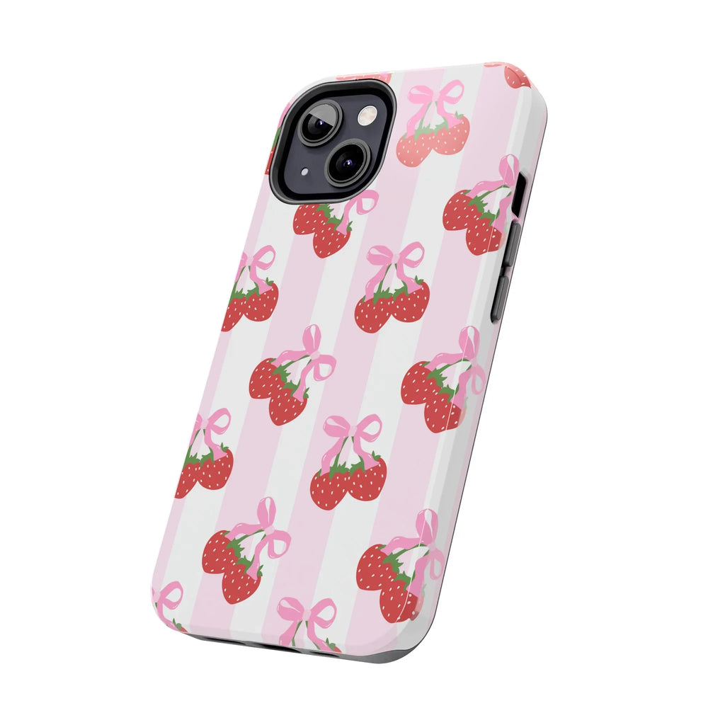 Strawberry Cherries Phone Case (Apple & Android) - Pink Sweetheart