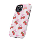 Strawberry Cherries Phone Case (Apple & Android) - Pink Sweetheart