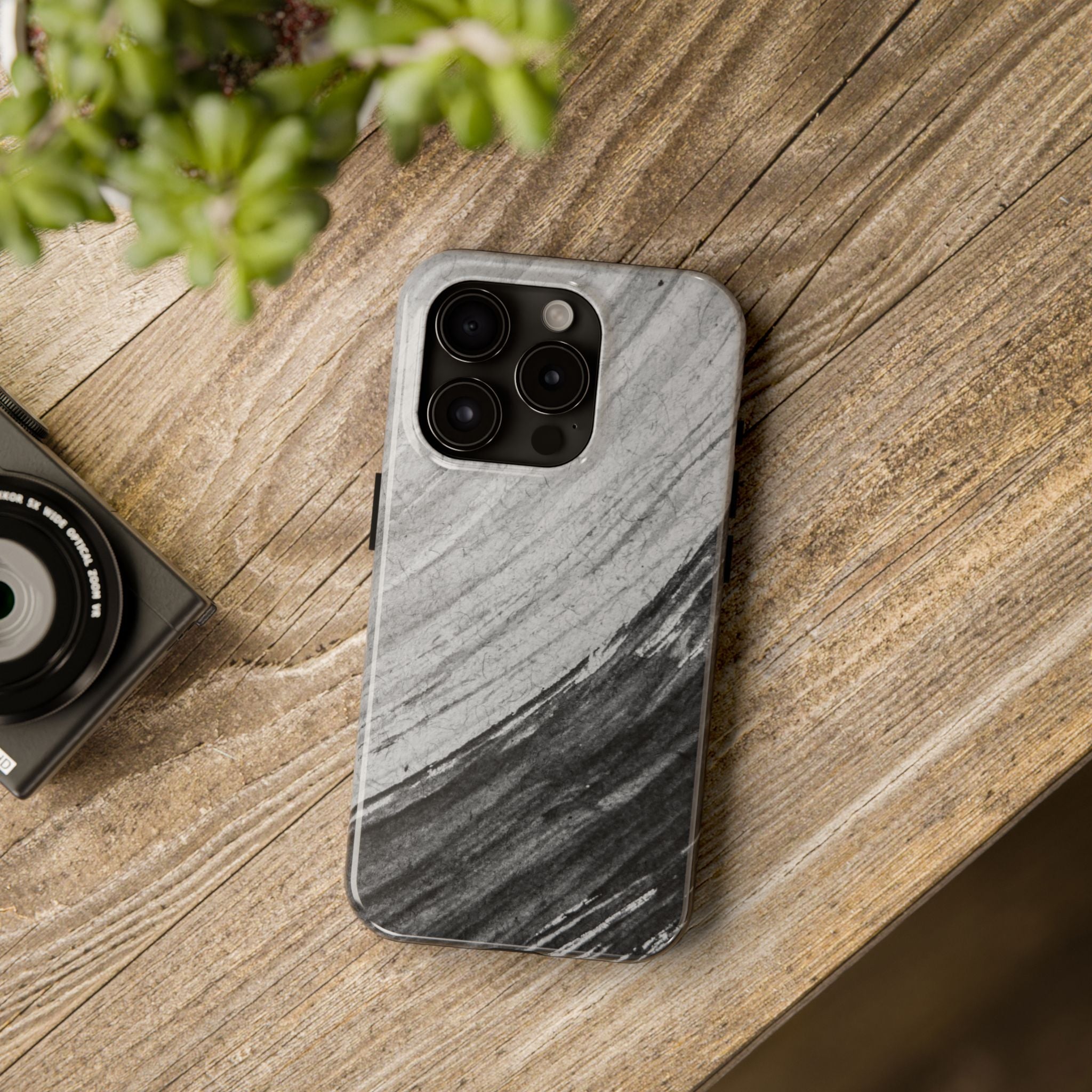 Black & Gray Phone Case (Apple & Android)