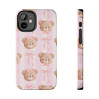 Cuddly Teddy Bear Phone Case (Apple & Android) - Pink Sweetheart