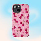 Pink Cherry Sparkle Pattern Tough Phone Case (Apple & Android) - Pink Sweetheart