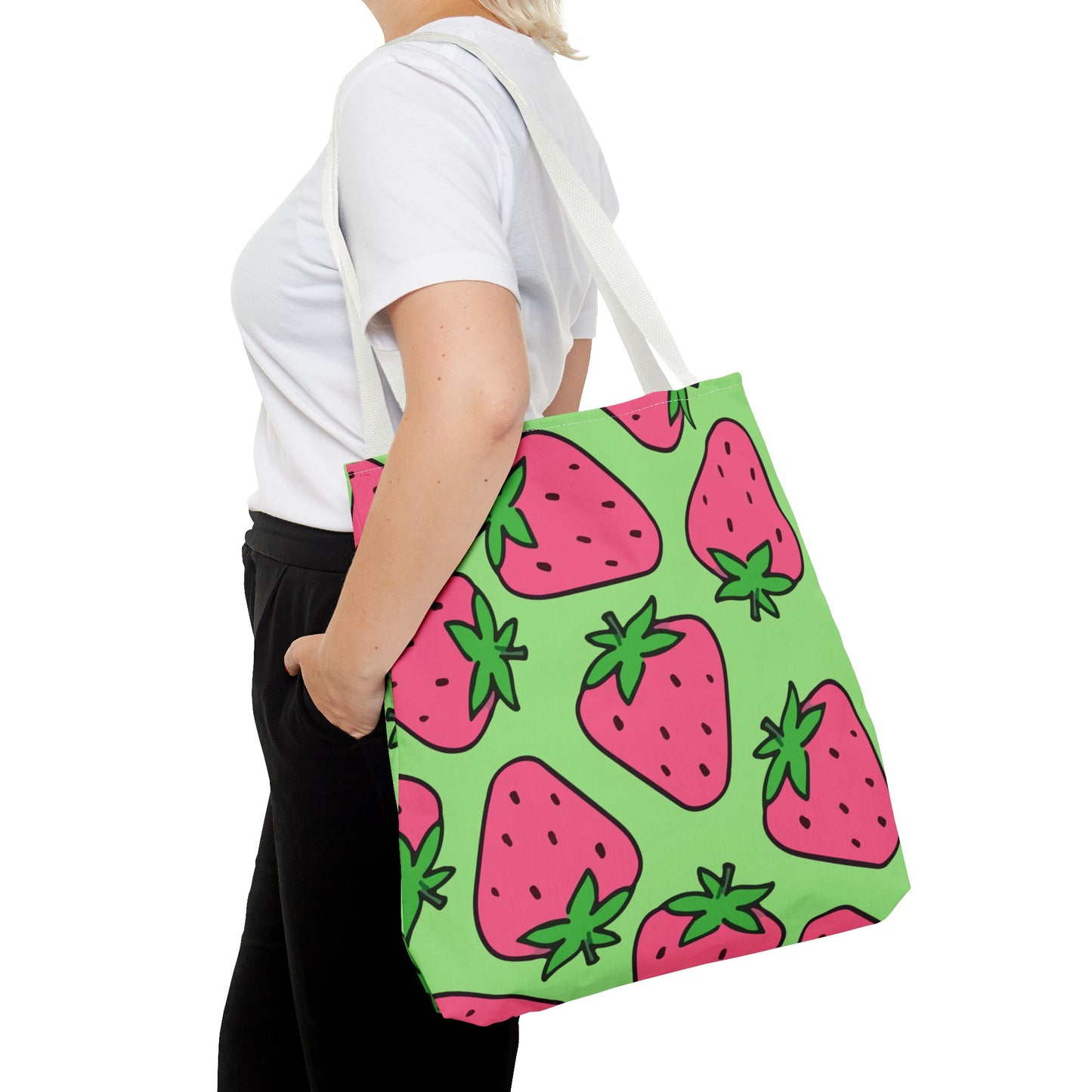 Cartoon Strawberries Tote Bag