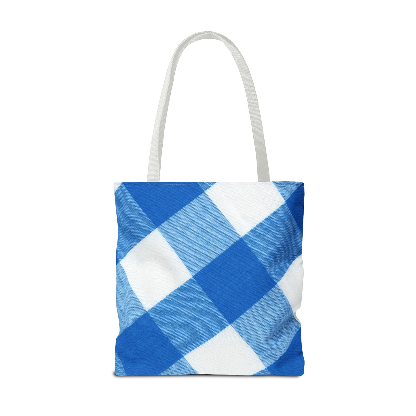 Chic Blue Gingham Tote Bag