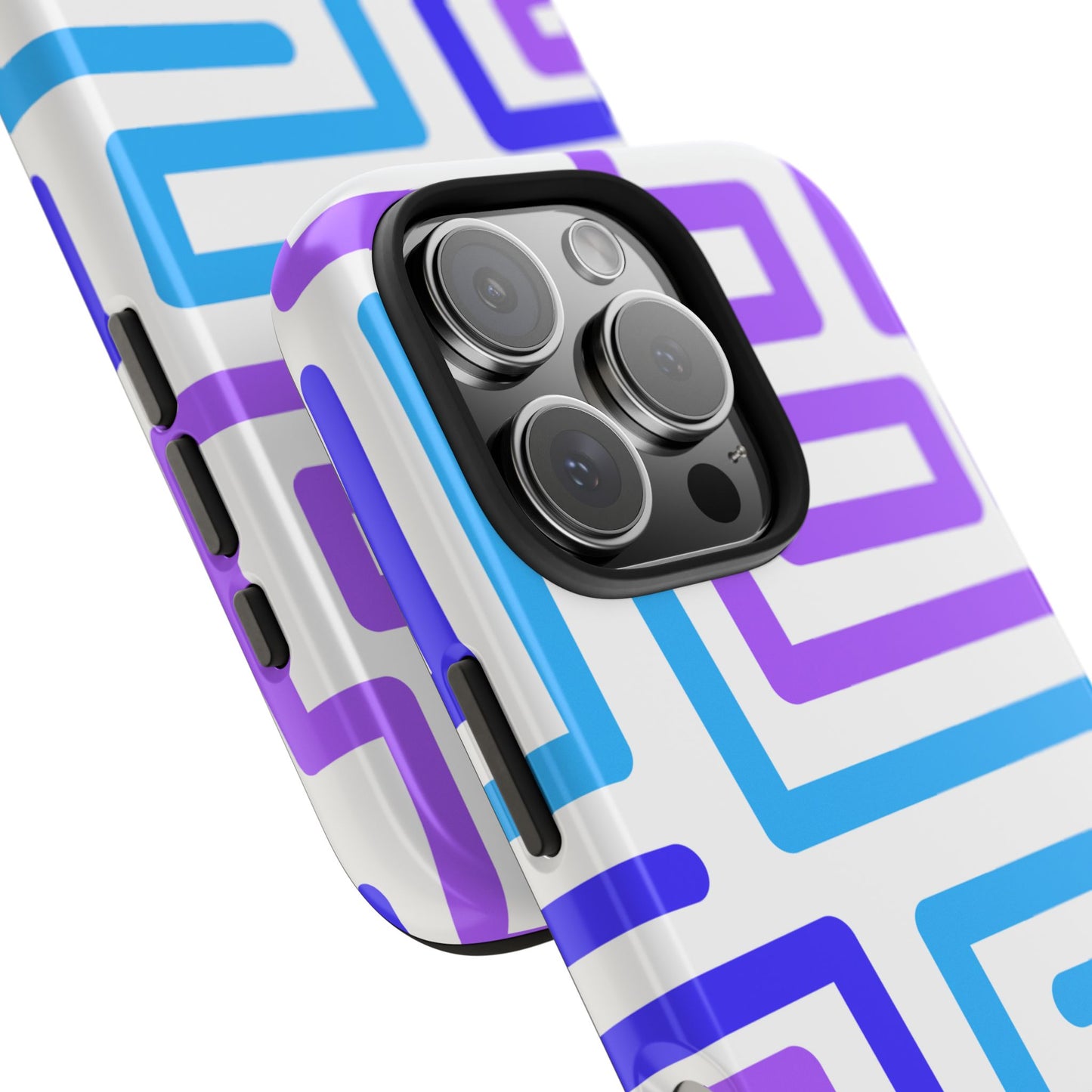 Abstract Neon Maze Phone Case