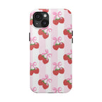 Strawberry Cherries Phone Case (Apple & Android) - Pink Sweetheart