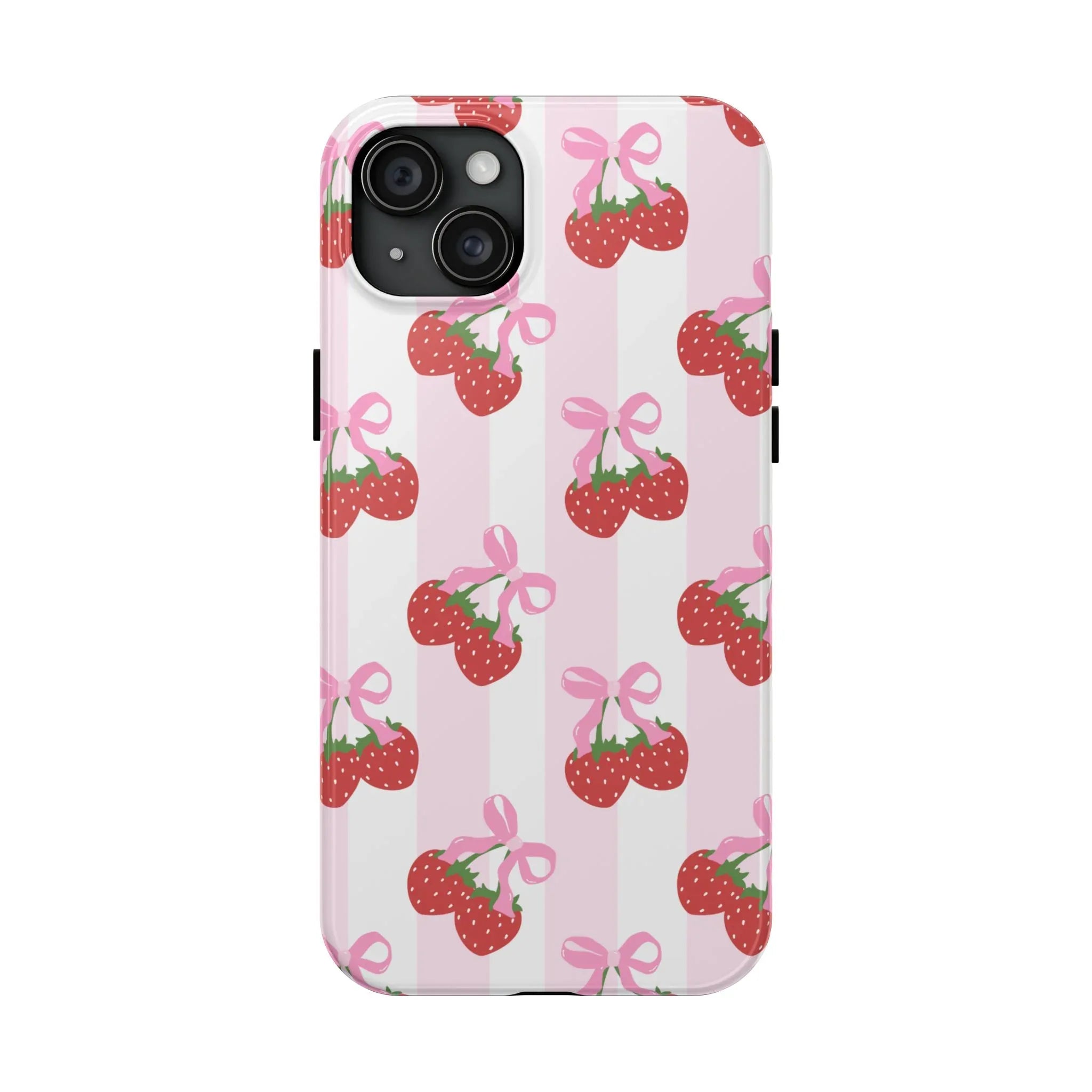 Strawberry Cherries Phone Case (Apple & Android) - Pink Sweetheart