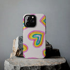 Rainbow Hearts Phone Case (Apple & Android) - Pink Sweetheart