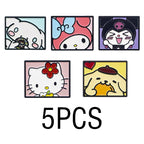 Cute Kawaii Friends Portrait Enamel Pin Set 5pc