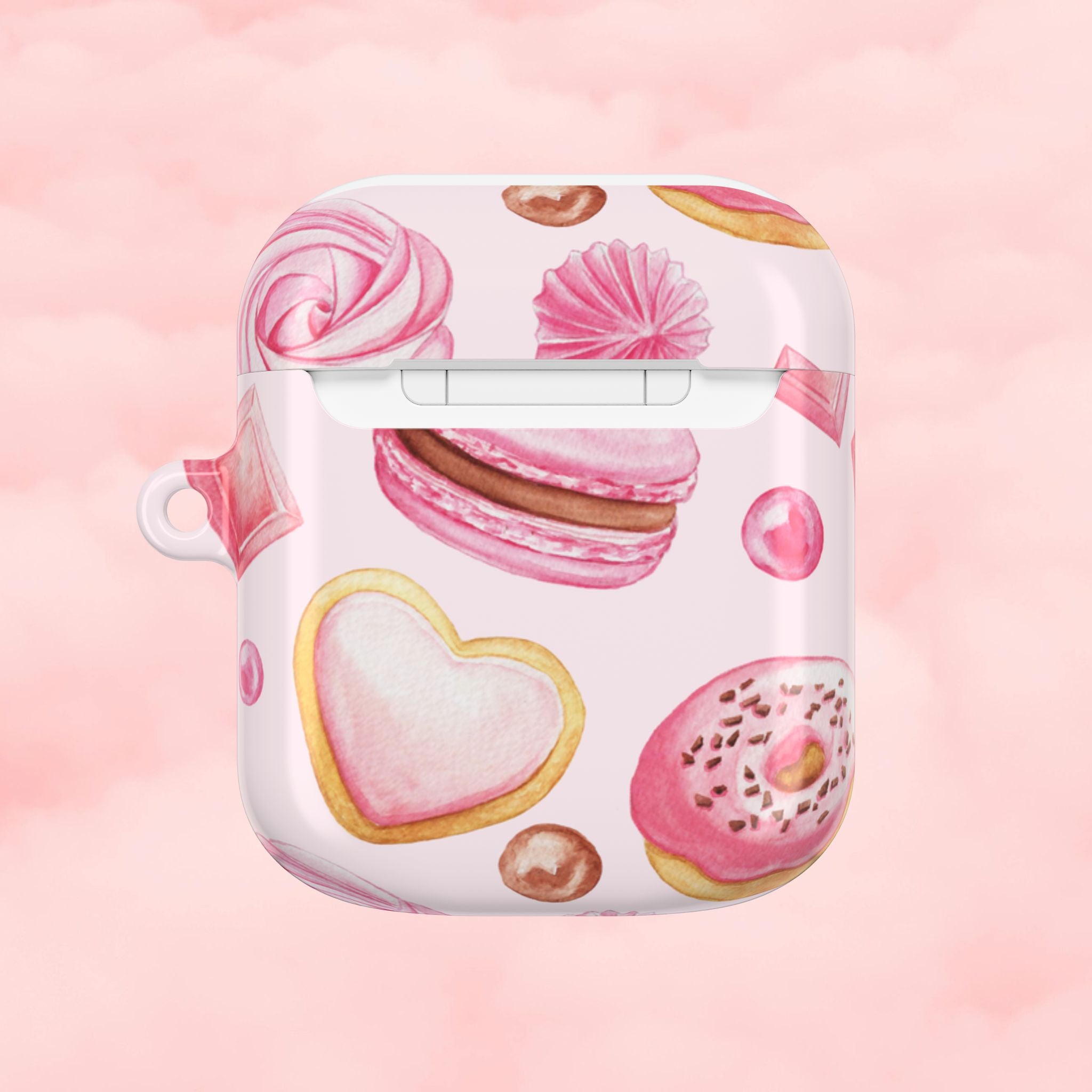 Pink Macaron Sweets Airpod Case