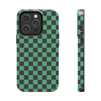 Checkered Kimono Tough Phone Case (Apple & Android) - Pink Sweetheart