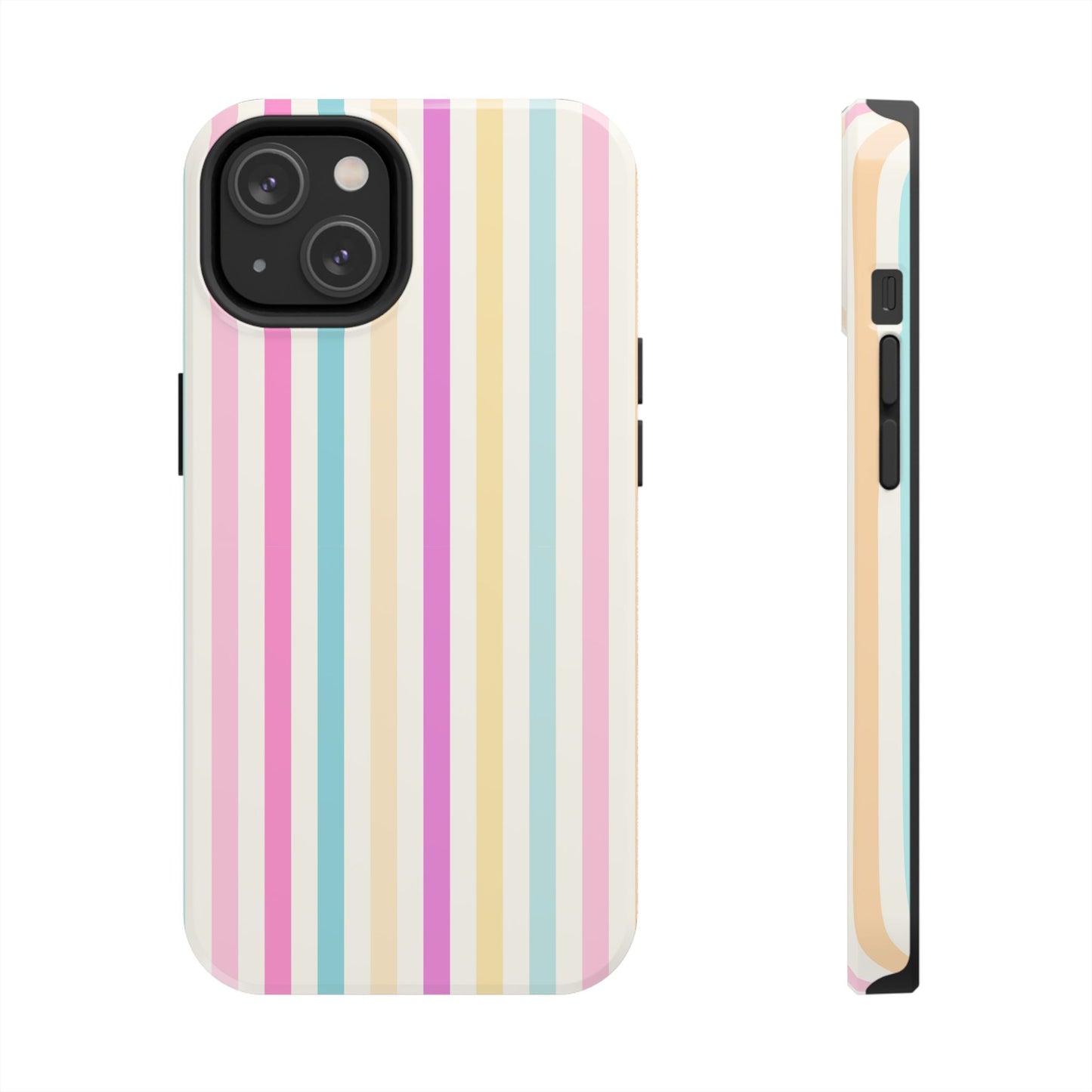 Pastel Candy Stripes Phone Cases