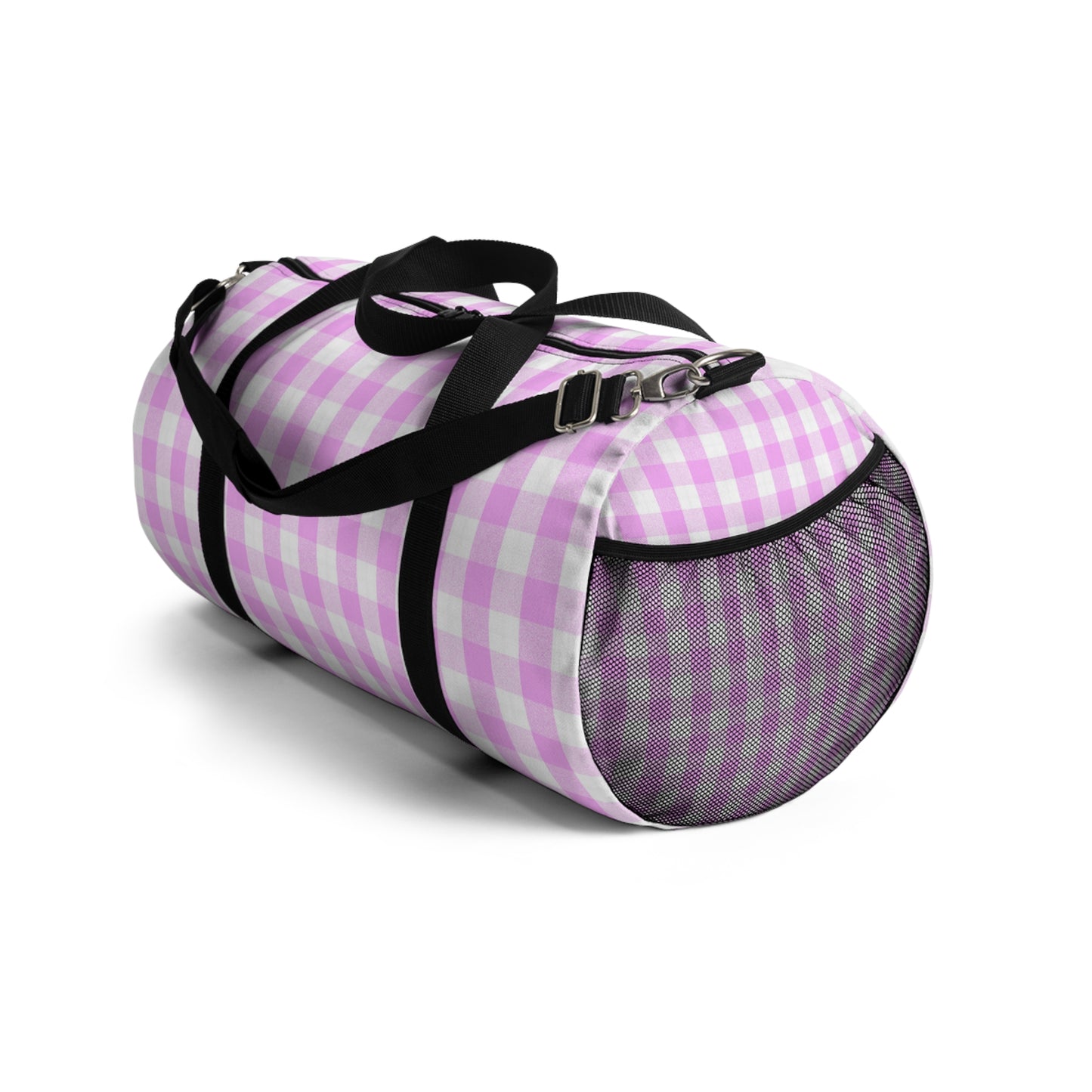 Pink Gingham Duffel Bag