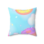 Sweet Donut Paradise Square Pillow