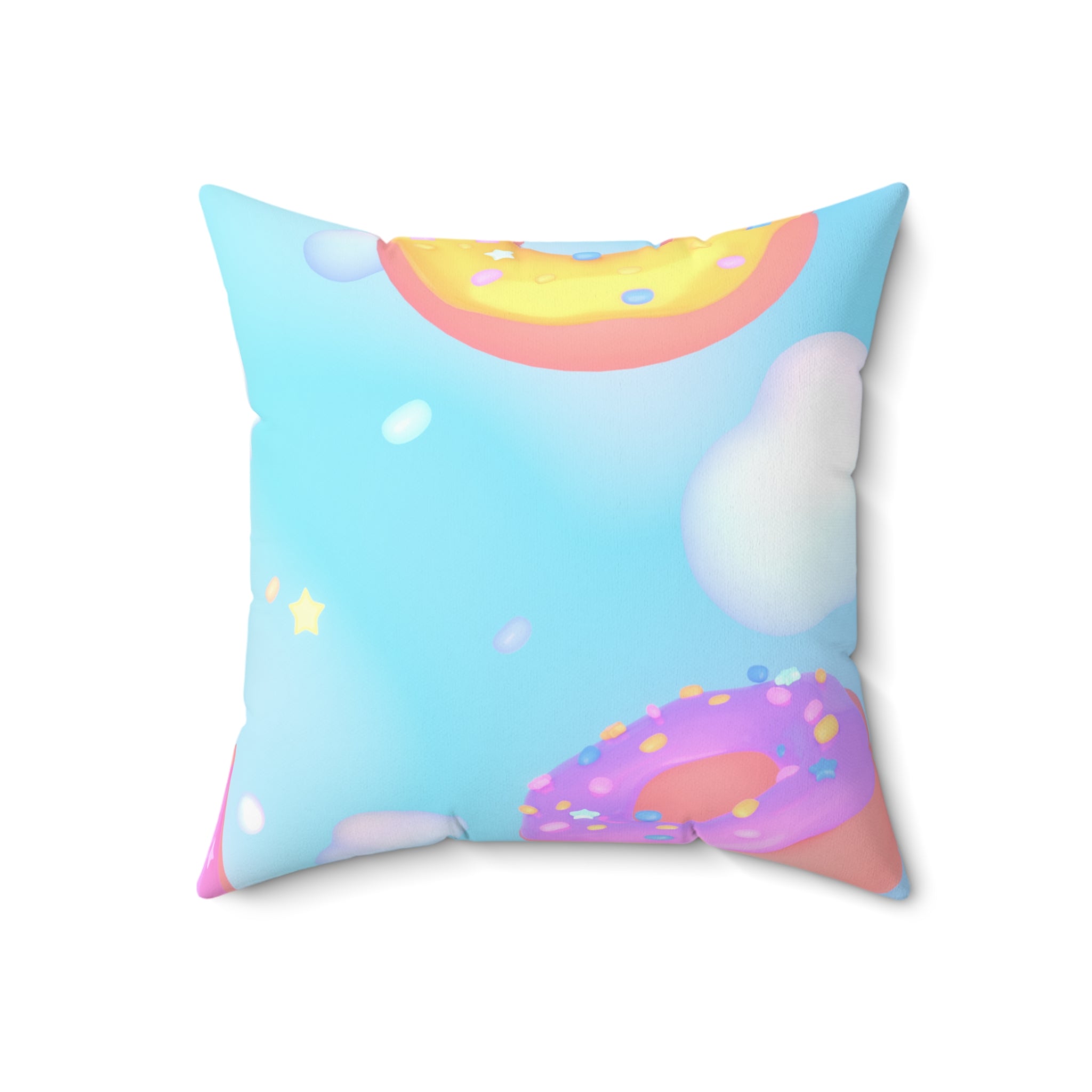Sweet Donut Paradise Square Pillow