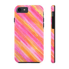 Pink Lemon Stripes Phone Case (Apple & Android)