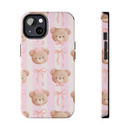 Cuddly Teddy Bear Phone Case (Apple & Android) - Pink Sweetheart