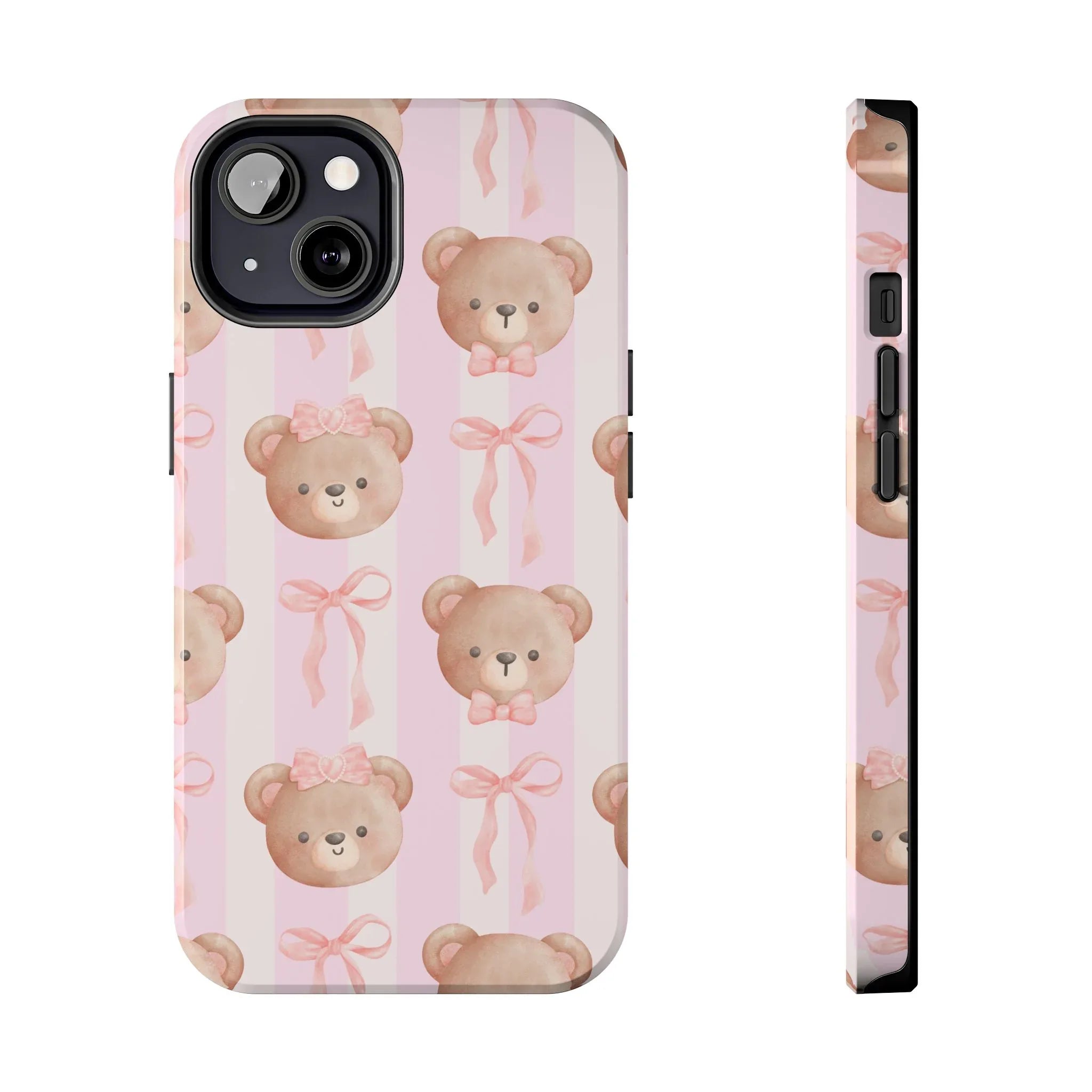 Cuddly Teddy Bear Phone Case (Apple & Android) - Pink Sweetheart