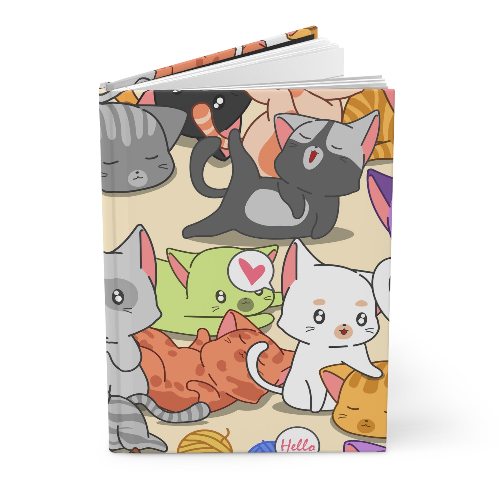 Cuaderno mate de tapa dura Kitty Playhouse 