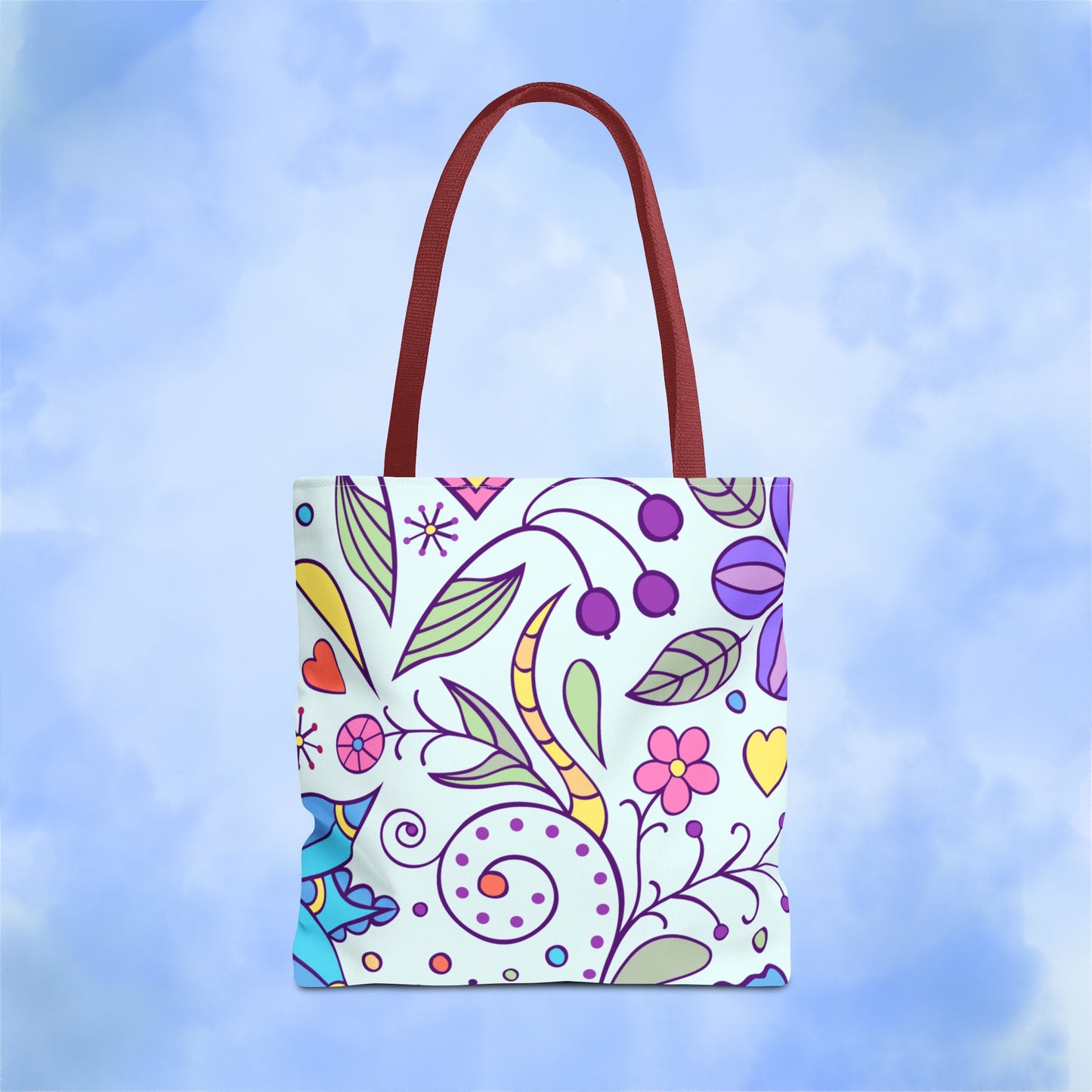 Tranquil Floral Botanicals Tote Bag