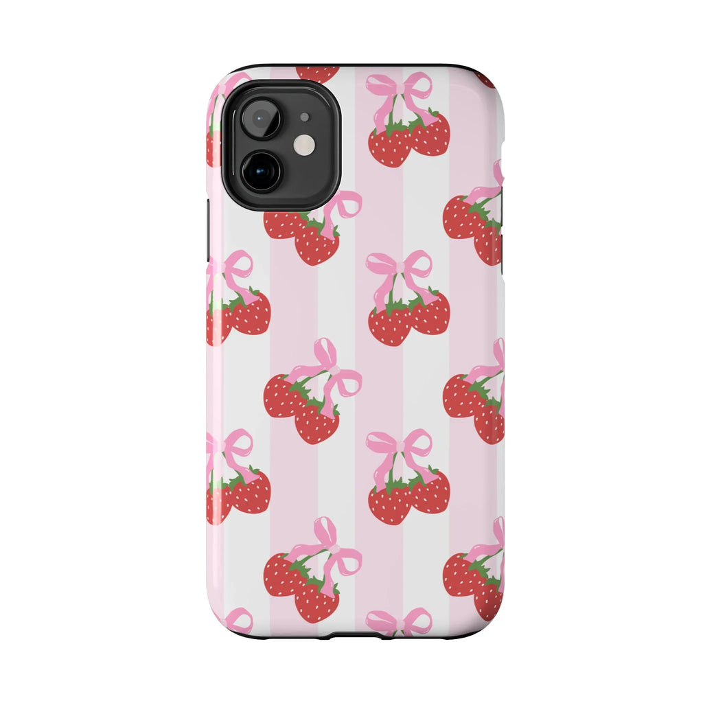 Strawberry Cherries Phone Case (Apple & Android) - Pink Sweetheart