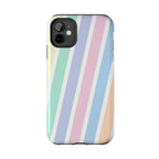 Pretty Pastel Lines Phone Case (Apple & Android) - Pink Sweetheart