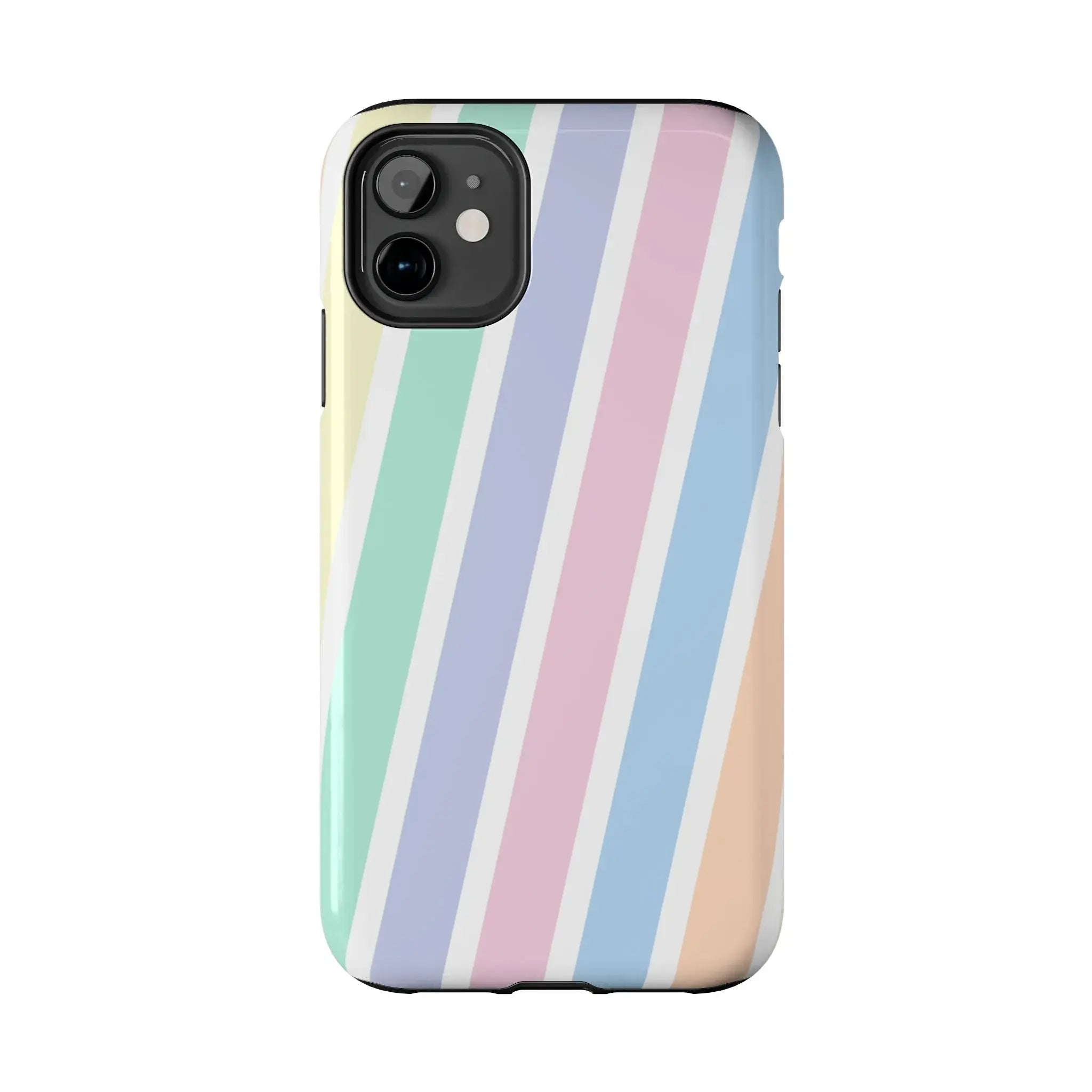 Pretty Pastel Lines Phone Case (Apple & Android) - Pink Sweetheart