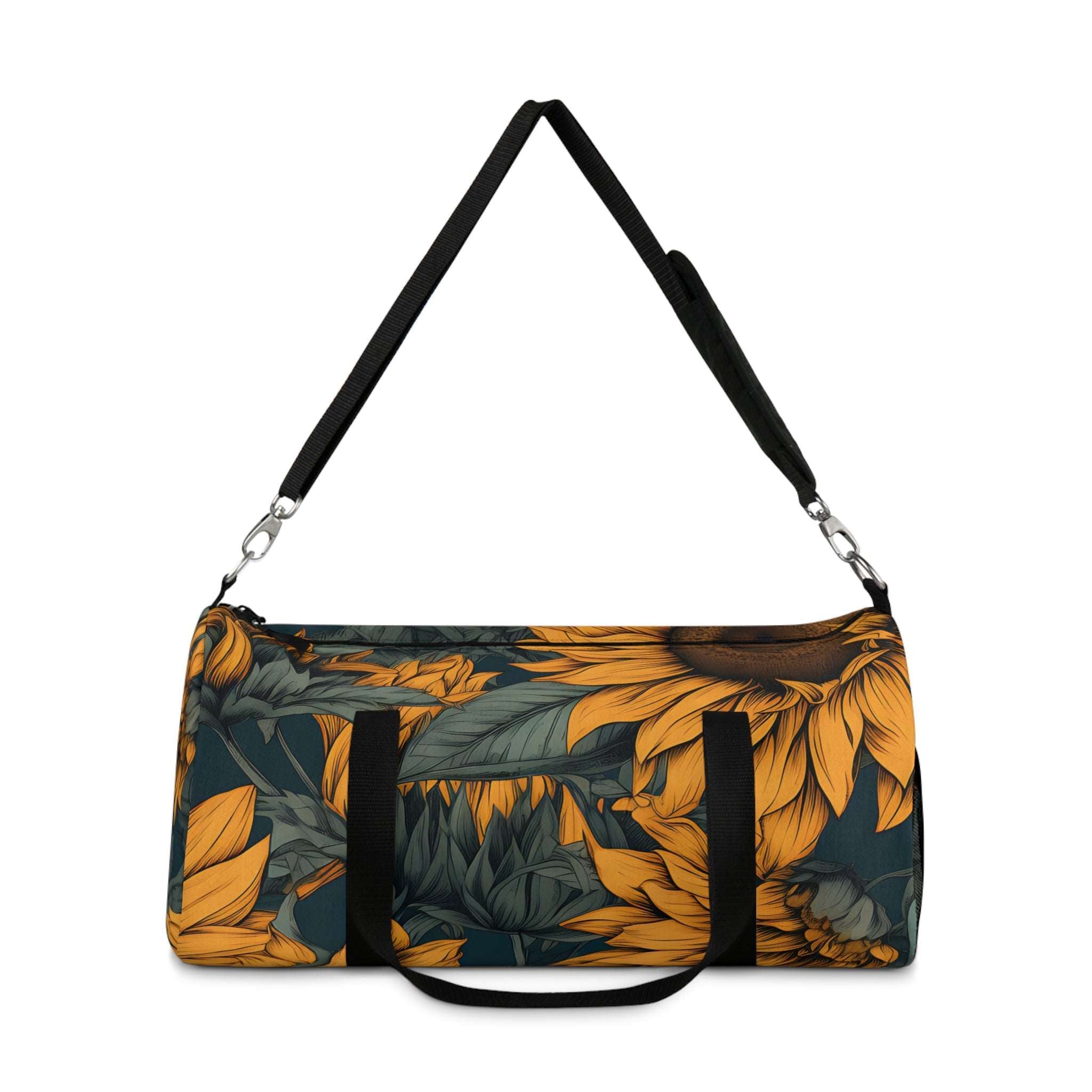 Midnight Sunflowers Duffel Bag