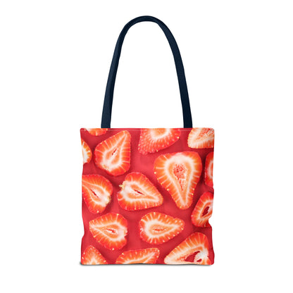 Sweet Sliced Strawberries Tote Bag