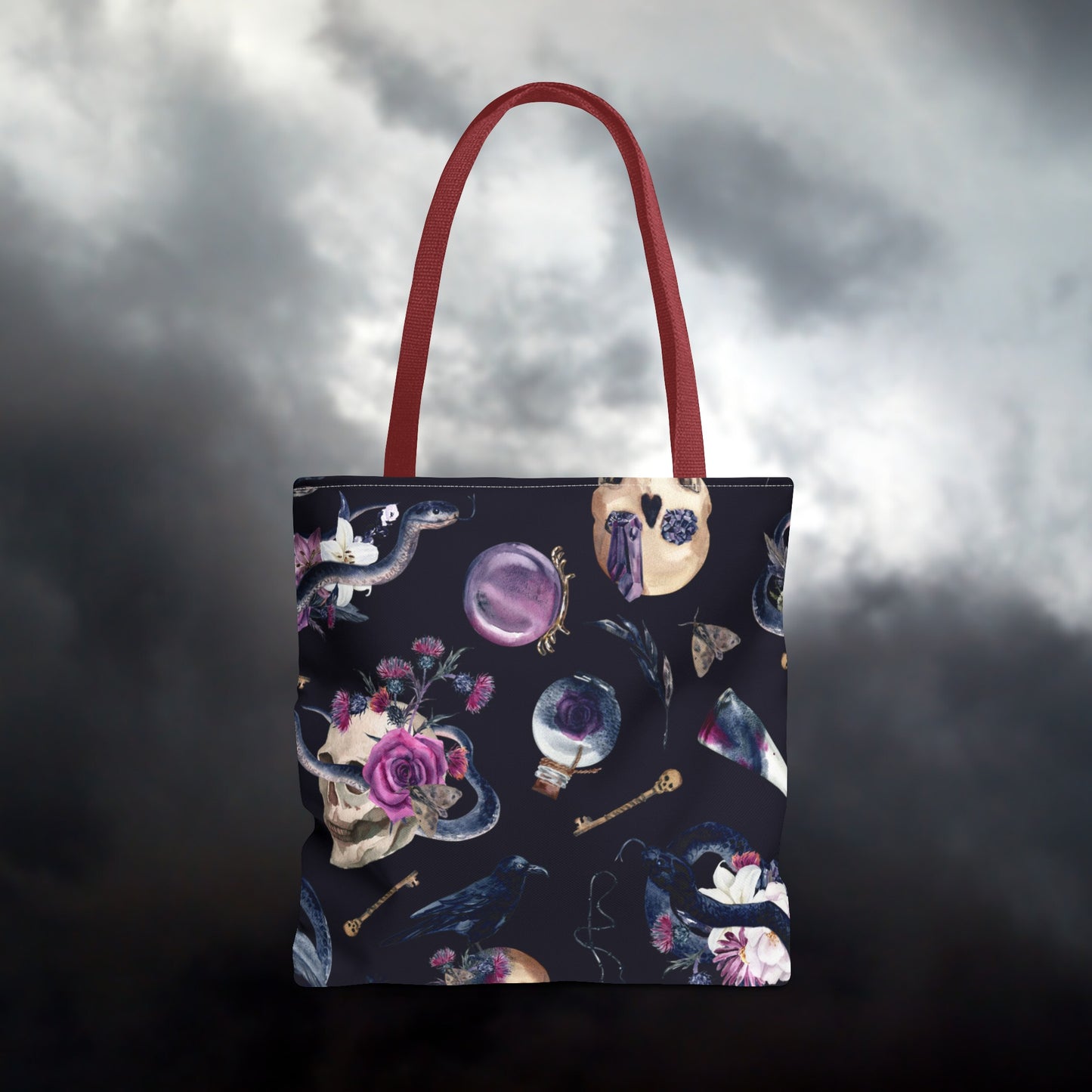 Gothic Floral Tote Bag