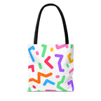 Colorful Doodle Zig Zags Tote Bag