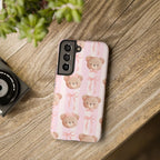 Cuddly Teddy Bear Phone Case (Apple & Android) - Pink Sweetheart