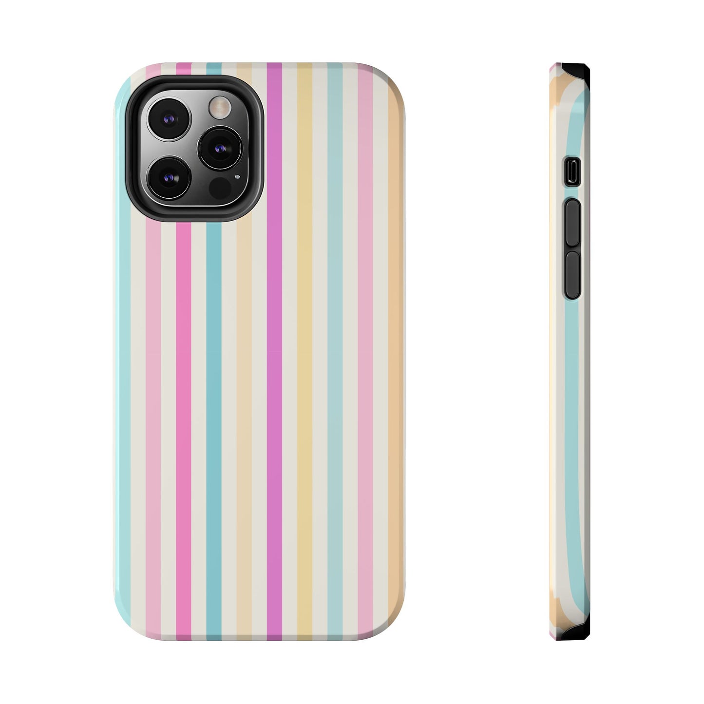 Pastel Candy Stripes Phone Cases