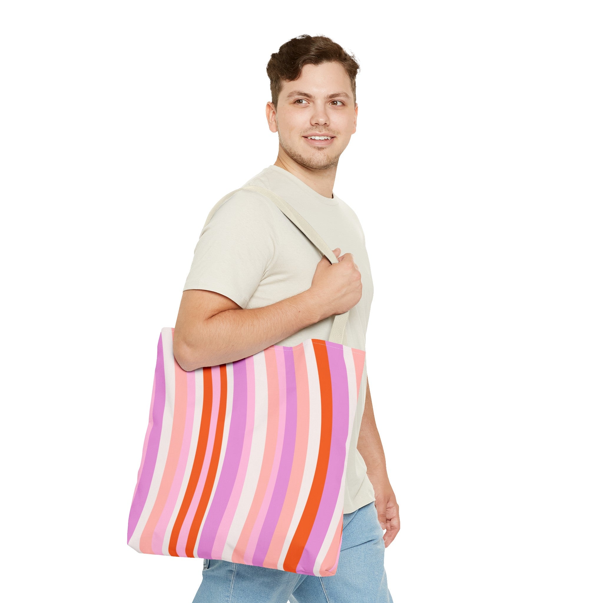 Retro Groovy Waves Tote Bag