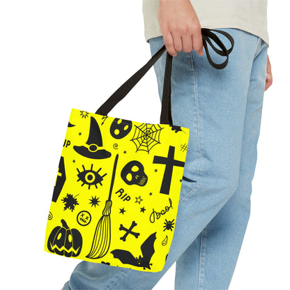 Spooky Neon Halloween Tote Bag