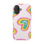 Rainbow Hearts Phone Case (Apple & Android) - Pink Sweetheart